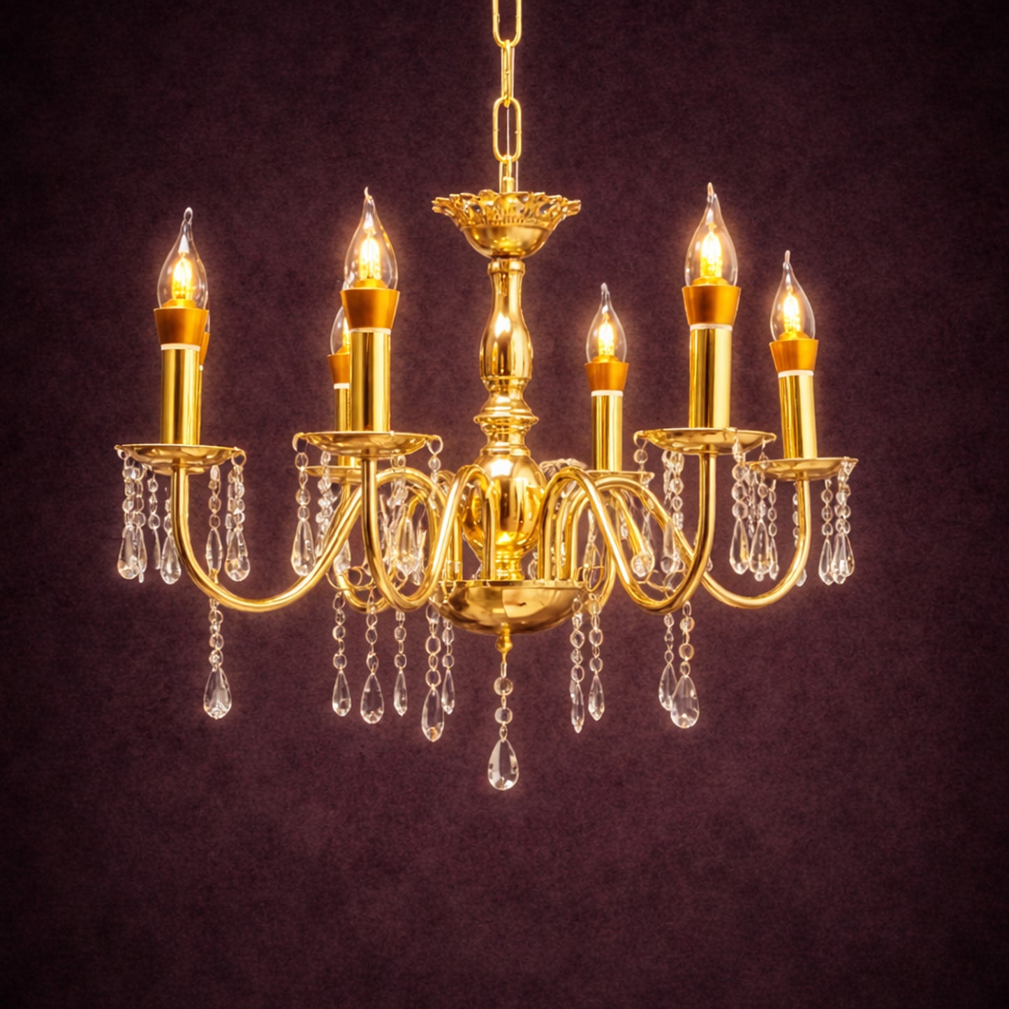 METAL CHANDILIER 6 ARMS