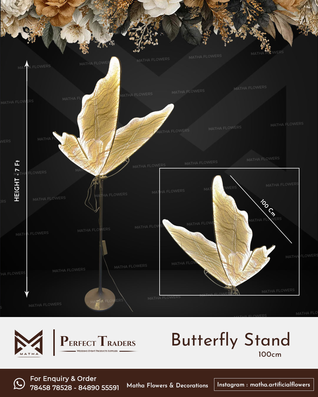 100Cm Butterfly Stand