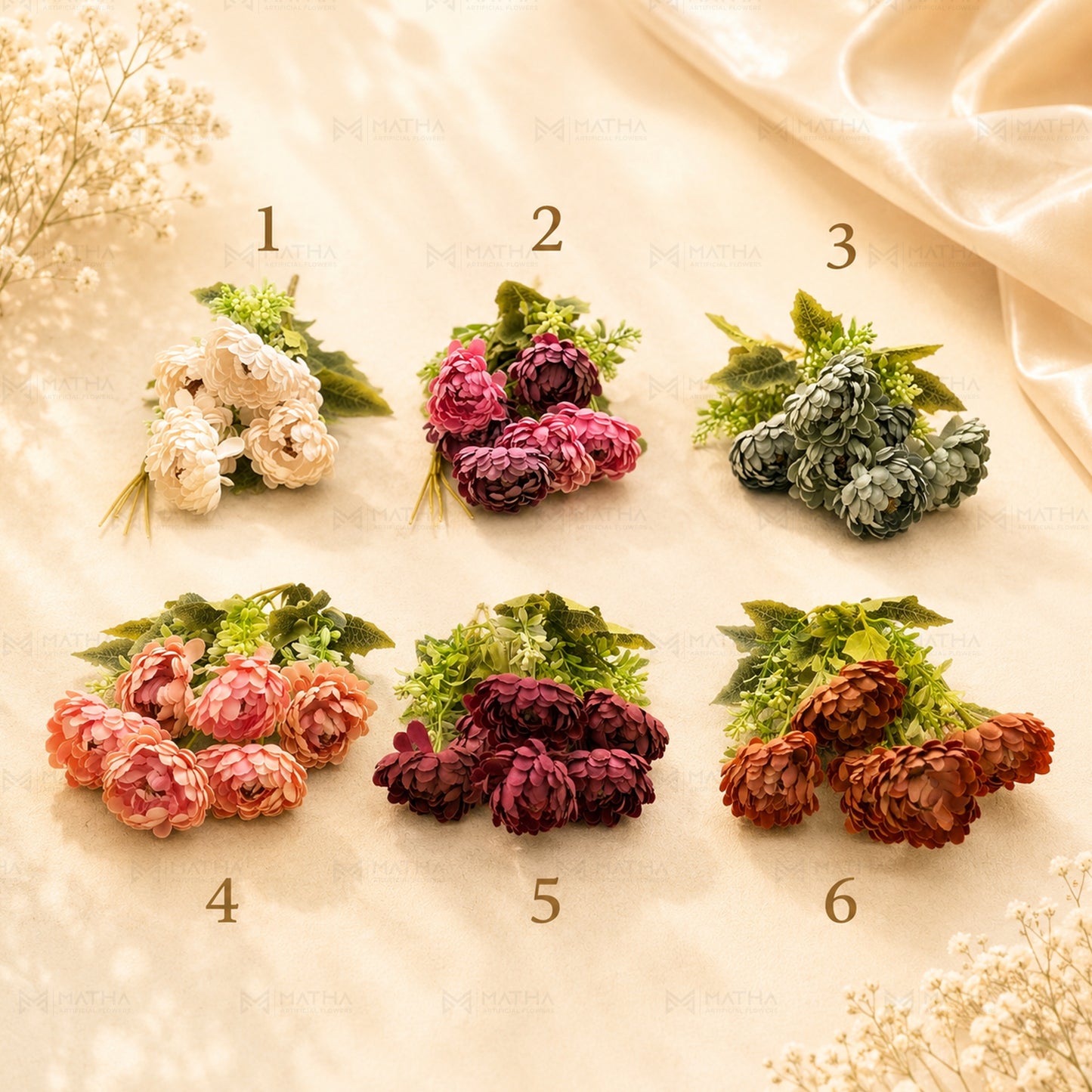Artificial Mini Chrysanthemum Bunch