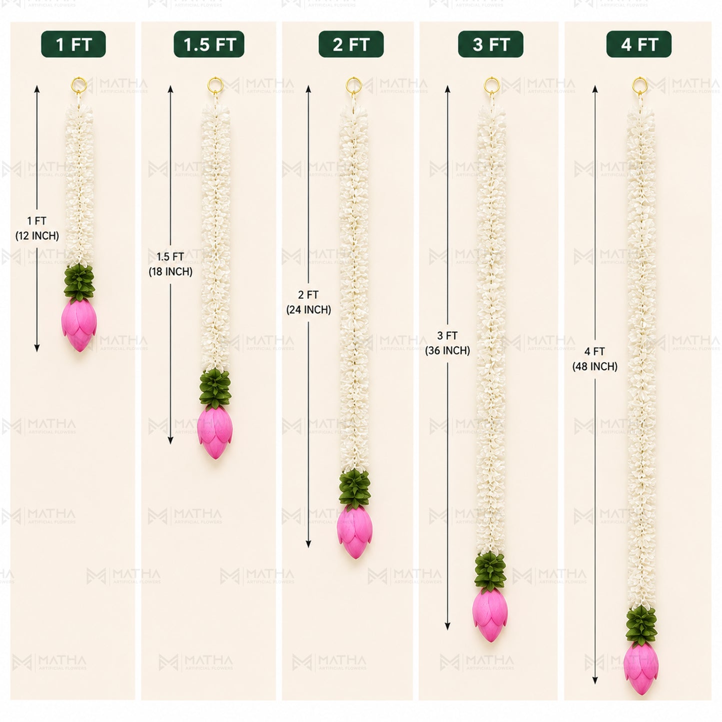 Artificial Lotus Hanging Garland