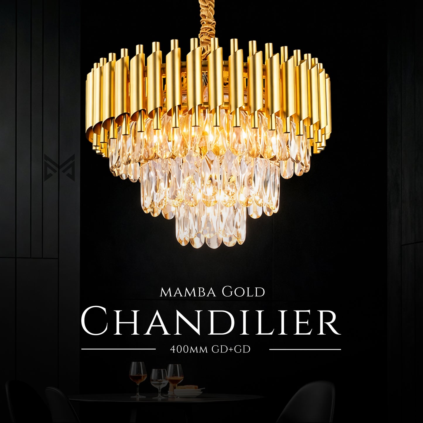 400mm Gold Mamba Chandilier