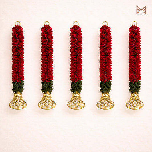 1Ft Bell Garland Red | Pack of 5 Pcs