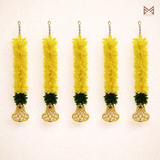 1Ft Bell Garland Yellow | Pack of 5Pcs