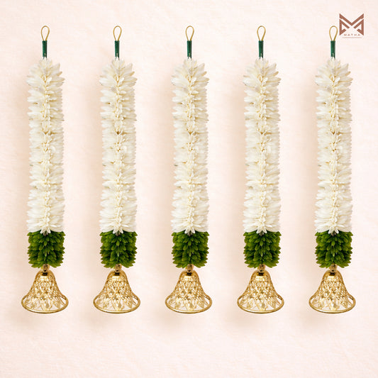 1Ft Bell Garland White | Pack of 5Pcs