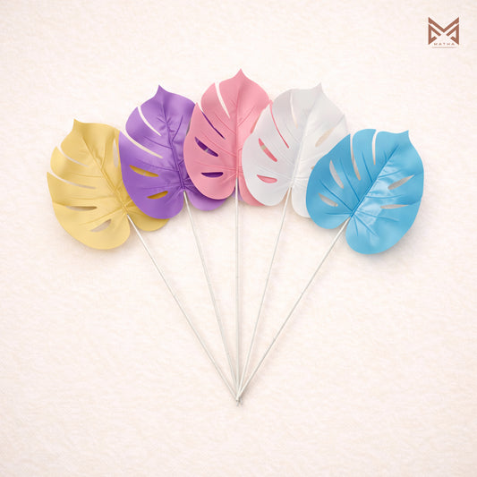 Colorful Monstera Leaf | Set of 2 Pcs
