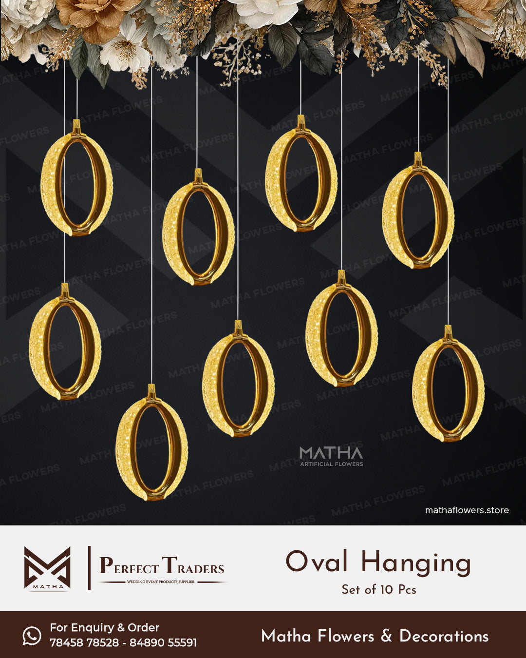 Oval Hanging | Set of 10 Pcs